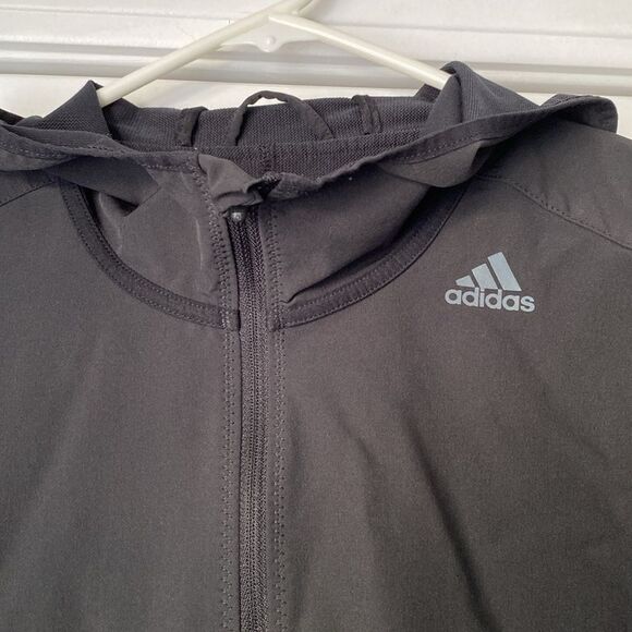 Adidas Black Response Full Zip Lightweight Jacket Size Small - Picture 2 of 8